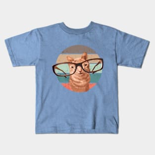 Cat with glasses Kids T-Shirt